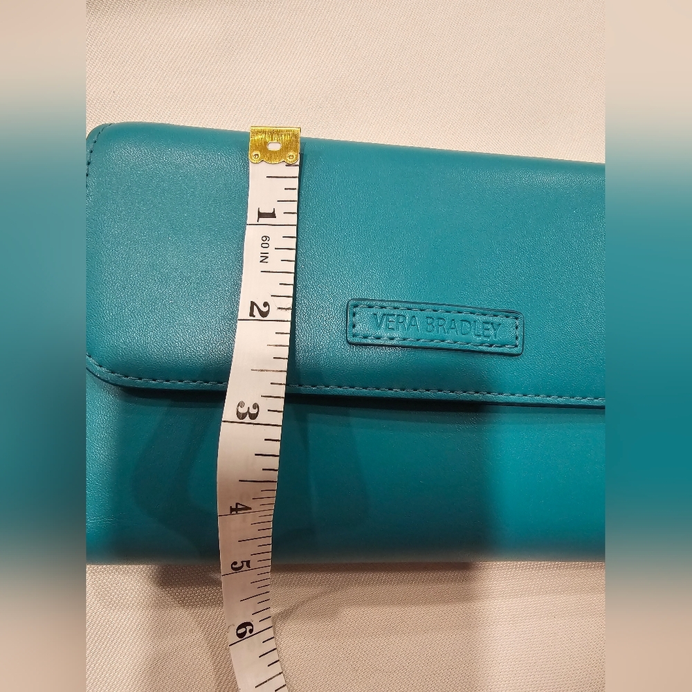 Vera Bradley Teal Wristlet Wallet - Picture 13 of 16